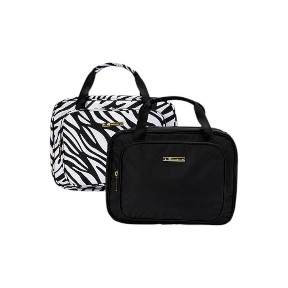 JOY 2-pack Light & Chic World Traveler Toiletry Cases Safari/Black